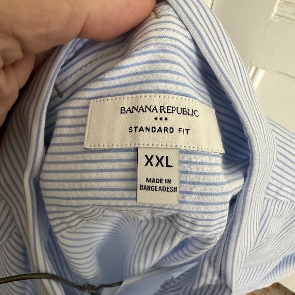 Banana Republic Factory Seersucker Shirt 2XL - Picture 2 of 2
